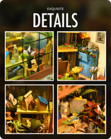 Rolife DIY Miniature House Kit Greenhouse, Tiny for Adults to Build, Mini House Making Kit with Furnitures, Halloween/Christmas Decorations/Gifts for Rolife