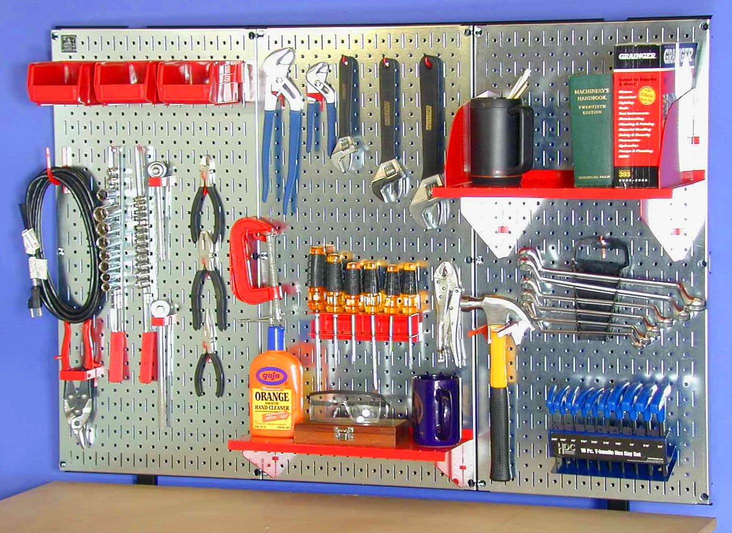 Wall Control Pegboard 32in x 16in Galvanized Metal Pegboard Tool Board Panel Wall Control