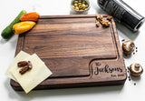 Custom Cutting Boards Wood Engraved Cutting Board Personalized, USA Made - Thick Maple/Walnut Personalized Cutting Boards Wood Engraved, Personalized Drapela Works
