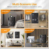 INTERGREAT Drop fireproof safe,2.6 Cub Depository Safe for Business, 80 lbs Large Deposit Money Security Safe Box with Digital keypad and keys for INTERGREAT