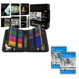 Shuttle Art Drawing Kit and Sketch Pad Bundle, Set of 124 Pack Professional Drawing Kit +260 Sheets Sketch Pad Shuttle Art