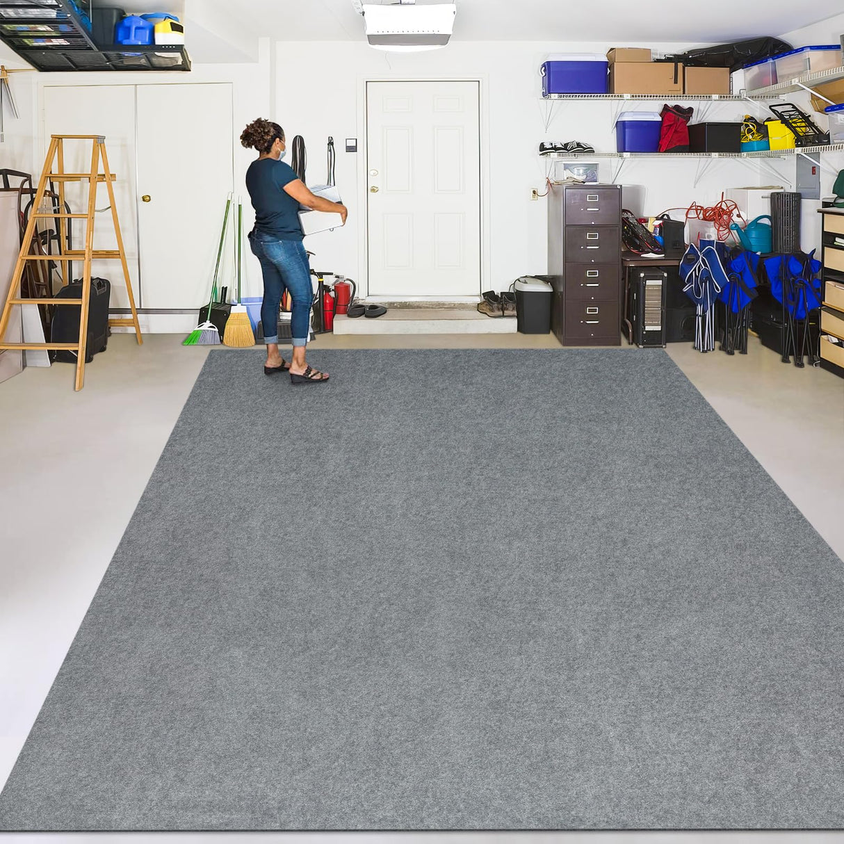 YIMGO Large 8.5 x 6.6 Ft - Golf Car Parking Mat for Garage Floor Pad, Absorbent Oil Mat - Protects Floor from Spills, Drips, Splashes and Stains, YIMGO