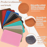 60 Pcs Blank Leatherette Hat Patches with Adhesive Rustic Leatherette Rectangle Patch Faux Leather Patches for Hats Custom Fabric Repair Sew Laser Dunzy