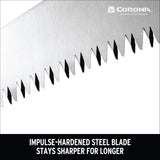 Corona Tools 10-Inch RazorTOOTH Folding Saw | Pruning Saw Designed for Single-Hand Use | Curved Blade Hand Saw | Cuts Branches Up to 6" in Diameter | Corona