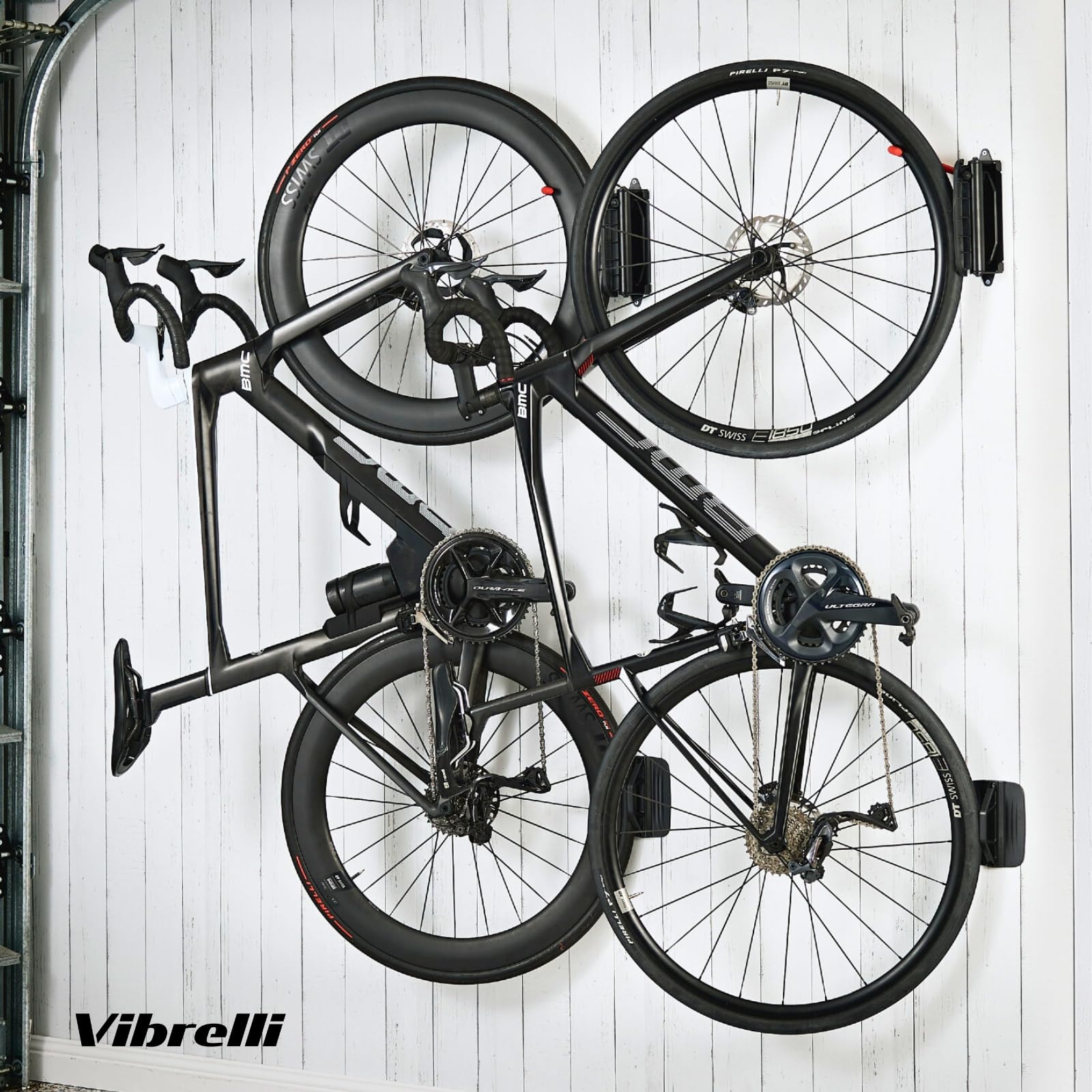 Vibrelli Swivel Bike Wall Mount Bike Hanger Vertical Bike Rack Bike Hangers for Garage MTB Mountain Bike Wall Mount Bike Rack Bicycle WoodArtSupply