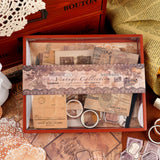 Funto Scrapbooking Kit (202 PCS), Vintage Collection-Retro Travel, Ideal Gift Box Packaging, Perfect for Bullet Scrapbooking Materials, Planner DIY Funto