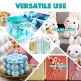 Silicone Mold Making Kit - 1 Gallon Liquid Silicone Rubber 15A with Adjustable Mold Housing - Fast Cured Easy 1:1 Mixing Ratio Silicone Casting for DecorRom