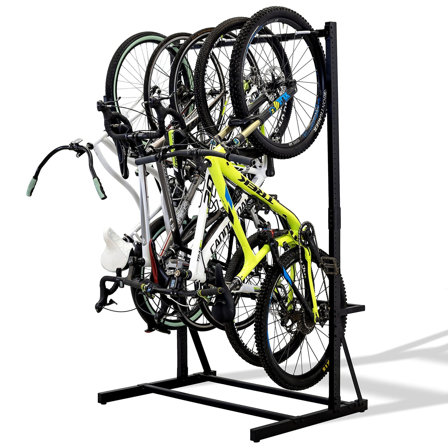 StoreYourBoard Freestanding Bike Storage Rack, Indoor Garage Floor Stand, Bicycle Organizer (5 Bike) StoreYourBoard