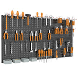 WALMANN Metal Pegboard Kit with Accessories for Wall Garage Tools Pegboard Storage System for Garage, Workbench, Shed Modular Peg Board Organizer WALMANN