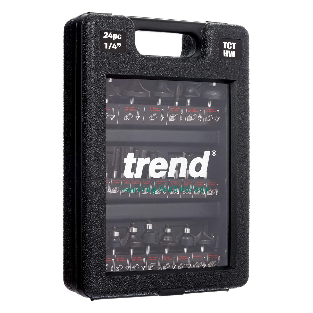 Trend 24 Piece Router Bit Starter Set, 1/4 Inch Shank, Tungsten Carbide Tipped, Storage Case Included, SET/SS24X1/4TC TREND