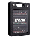 Trend 24 Piece Router Bit Starter Set, 1/4 Inch Shank, Tungsten Carbide Tipped, Storage Case Included, SET/SS24X1/4TC TREND