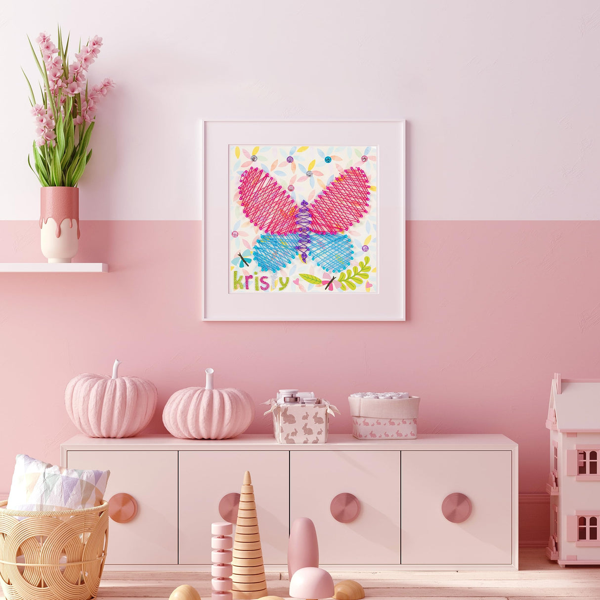 String Art Kit Girls Art Set - Flower, Heart, Rainbow, Unicorn Bedroom Decor for Girls8 Designs - 3D String Art 8.5x8.5in Boards - DIY Arts Crafts Creative Kids