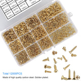 HanTof 1200Pcs Tiny Phillips Flat Head Self Tapping Screws for Wood, Plastic and Soft Metal. M2 M2.5 M3 Small Countersunk Tapper Screws Set for DIY HanTof