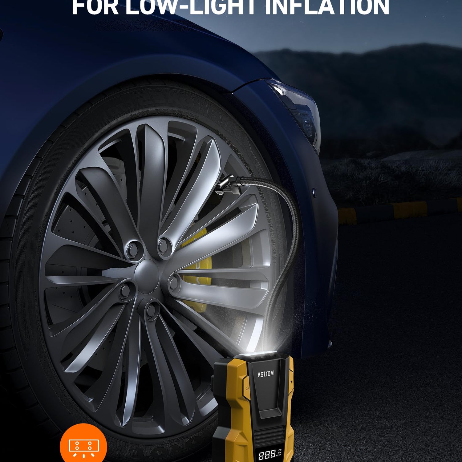 AstroAI AC/DC Tire Inflator Portable Air Compressor for Car, Air Pump for Car Tires, Car Accessories 150PSI with LED Light for Cars, Balls, AstroAI