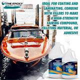 The epoxy Resin Store - Boat Coating, Repairs, Construction, UV Stable, Non Yellowing, High Performance Coating, 2 Part epoxy kit, Table Top epoxy Clearcast 7000
