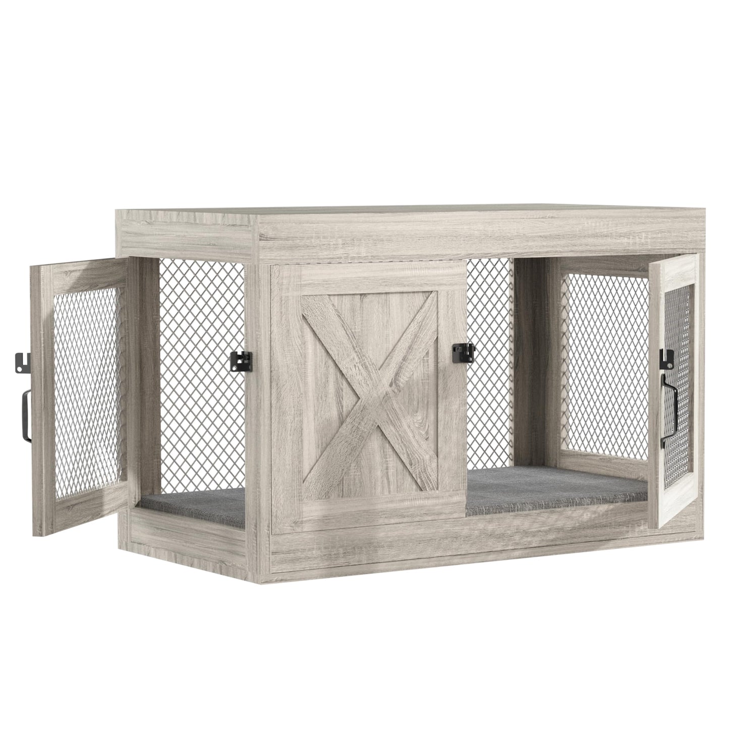 Xilingol Corner Pet Crate/Cage/House Furniture, Wooden Dog Kennel Side End Table for Small Medium Large Dog, Indoor Use - WoodArtSupply