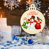 Soaoo 24 Pcs Extra Large 7" Christmas Round Wooden Discs Wooden Christmas Ornaments Hanging Wood Circles DIY Blank Unfinished Wood Slices with Holes Soaoo