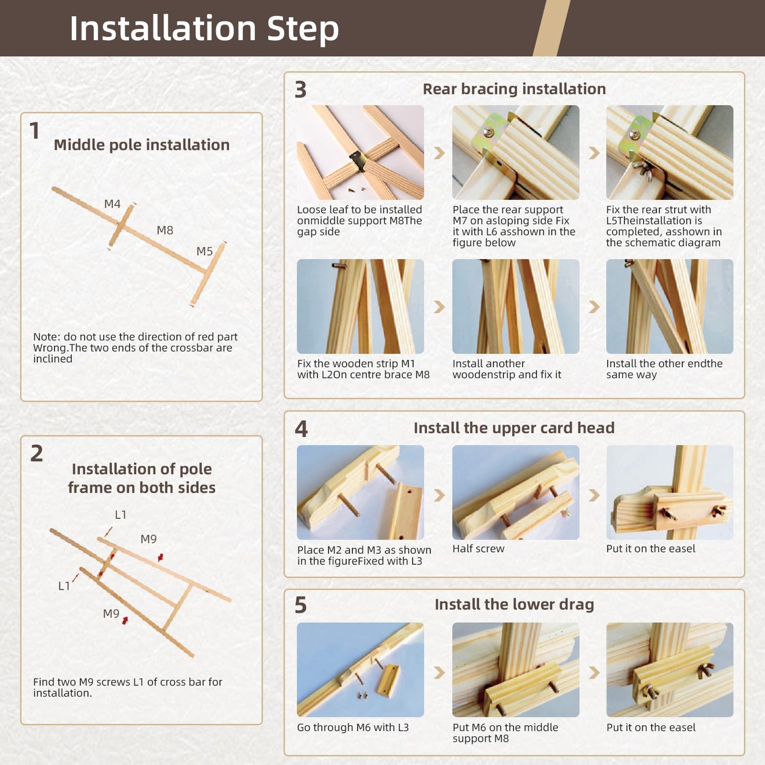 Stuelloaf Adjustable Wooden Painting Easel, Art Easel Stand Hold up to 48'', Painting Canvas for Wedding Sign and Poster, Drawing for Adults, Stuelloaf