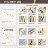 Stuelloaf Adjustable Wooden Painting Easel, Art Easel Stand Hold up to 48'', Painting Canvas for Wedding Sign and Poster, Drawing for Adults, Stuelloaf