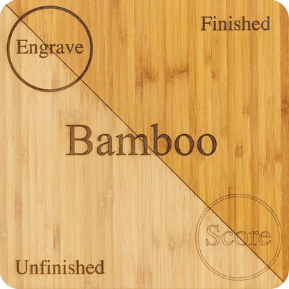 Bamboo 6 Sheets | 3mm 1/8th inch, 12”x19” Premium Two Sided with MDF Core, Glowforge Ready, Unfinished - WoodArtSupply