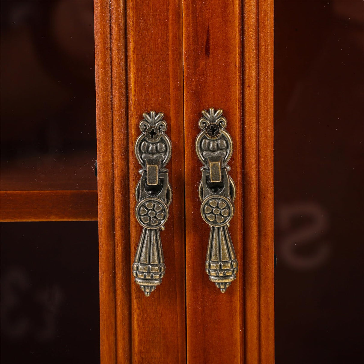 Rustic Wooden Wall Storage Cabinet - Vintage Style Hanging Organiser for Kitchen or Bathroom Holibanna