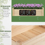 Outsunny 34"x34"x28" Raised Garden Bed, 2-Tier Elevated Wood Planter Box for Backyard, Patio to Grow Vegetables, Herbs, and Flowers, Natural Outsunny
