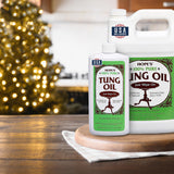 HOPE'S 100% Pure Tung Oil, Food Safe, Premium Waterproof Natural Wood Finish and Sealer for Indoor and Outdoor Projects,16 Fl Oz, 1 Pack HOPE'S