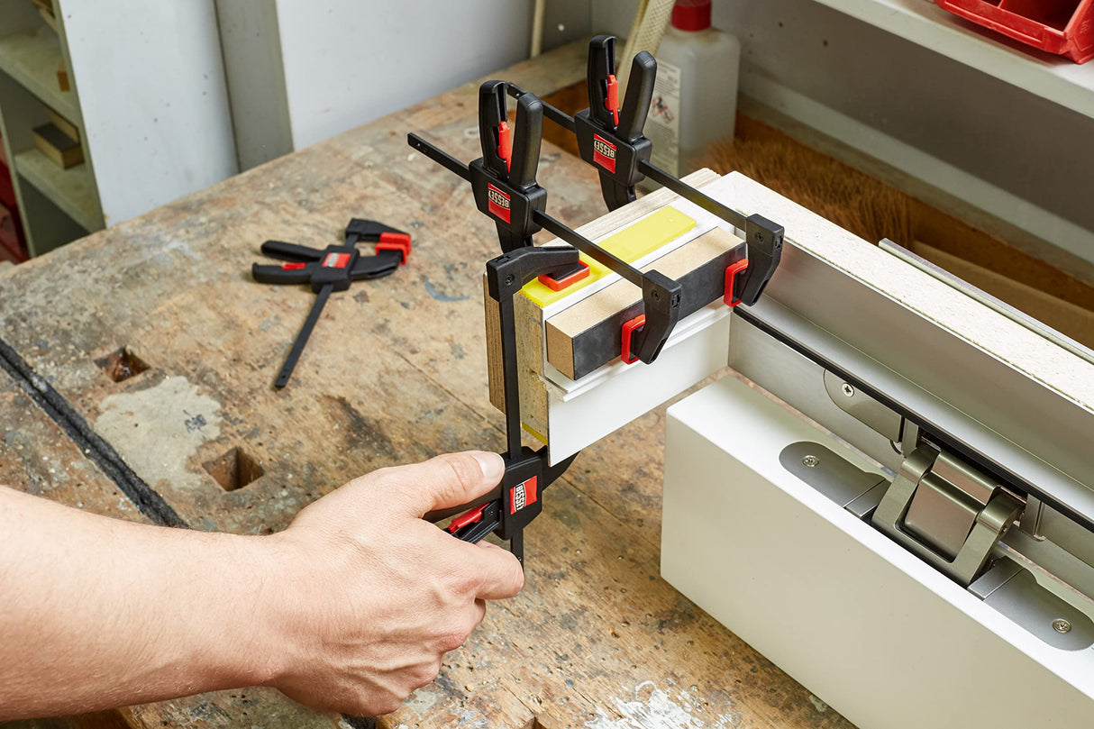 BESSEY EHK series Micro 4 1/2" Trigger Style Clamp, Fast Acting One Hand Woodworking Clamps for Wood working, Carpentry, Home Improvement, DIY, Bessey