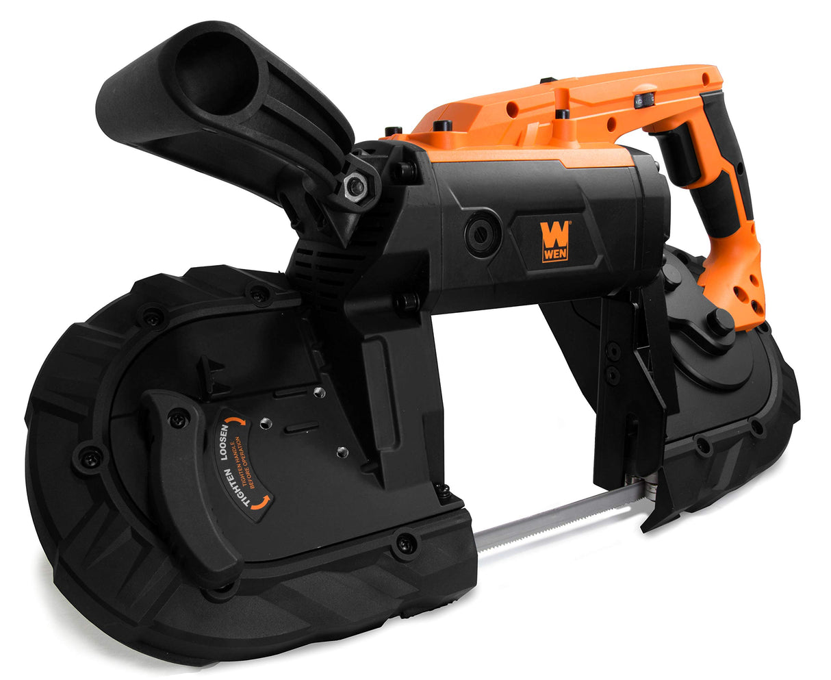 WEN Portable Band Saw for Metal, 10-Amp, Variable Speed, Handheld (94396) WEN
