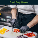 FifthPulse Black Vinyl Disposable Gloves Large 50 Pack - Latex Free, Powder Free Medical Exam Gloves - Surgical, Home, Cleaning, and Food Gloves - 3 FifthPulse