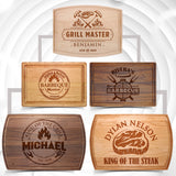 Barika Custom Engraved Wood Cutting Board for Men - Unique Gift Idea for Dad, Grandpa, Husband, Son, Him - Best Customized Fathers Day, Bbq, Grilling Barika