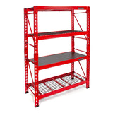 Craftsman 2-Shelf 3-Foot Tall Stackable Tool Chest Depth Storage Rack, 2-Pack, Red Craftsman