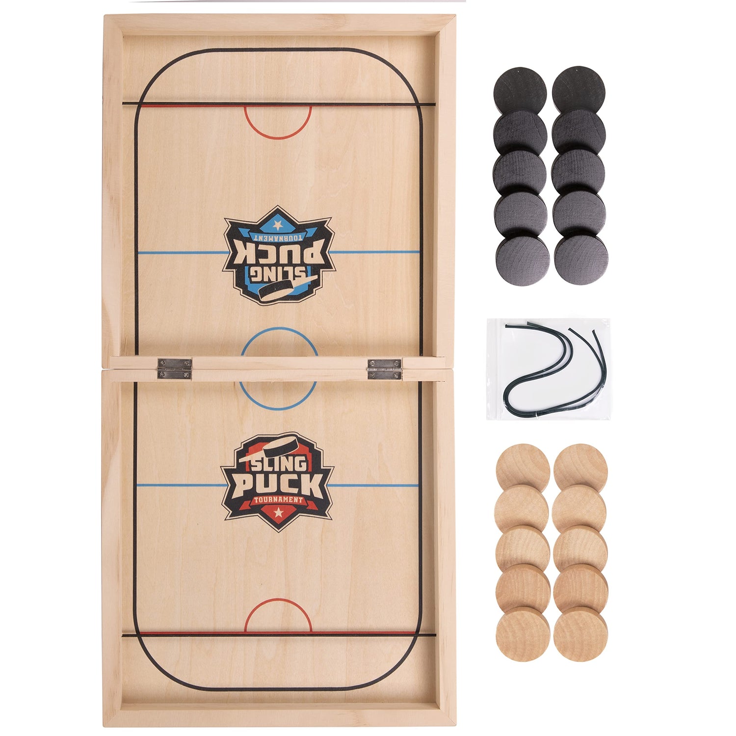 Sling Puck Board Game I Table Top Puck Table Game I Wooden Family Games, Fast Sling Puck Game, Football Slingshot Game I Table Top Hockey Game for Crazy Games