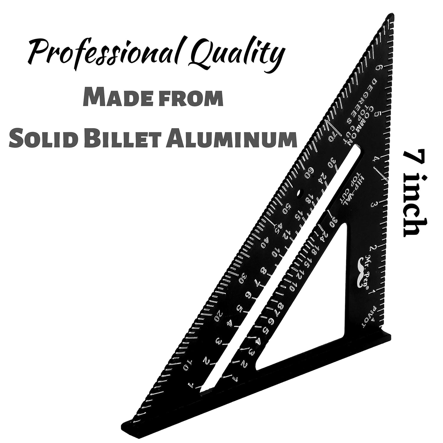 Mr. Pen- Rafter Square, Metal Square, 7 Inch, Carpenters Square, Square Tool, Metal Square Ruler, Carpentry Squares, Woodworking Square, Square Angle Mr. Pen