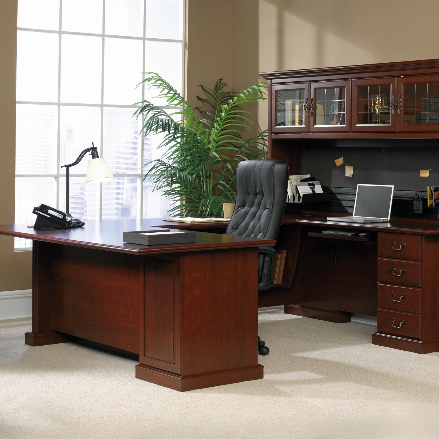 Sauder Heritage Hill Hutch, Classic Cherry finish Sauder