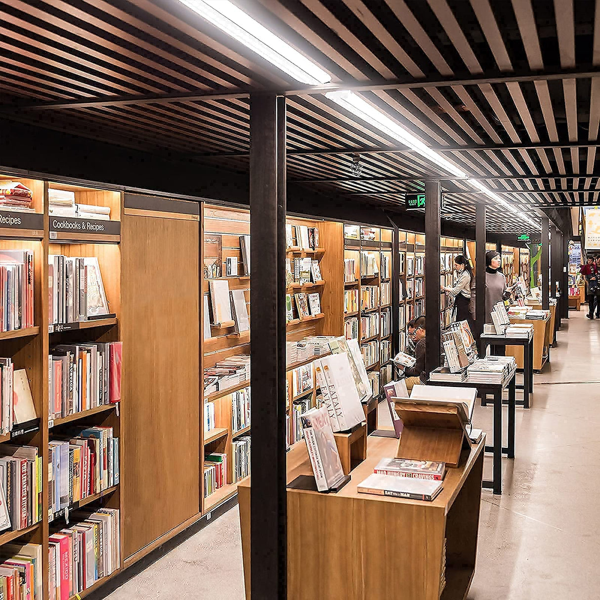 AntLux 110W 8FT LED Shop Lights Ultra Slim LED Wraparound, 12600LM, 5000K, 8 Foot Strip Light, Flush Mount Garage Office Warehouse Ceiling Lighting ANTLUX