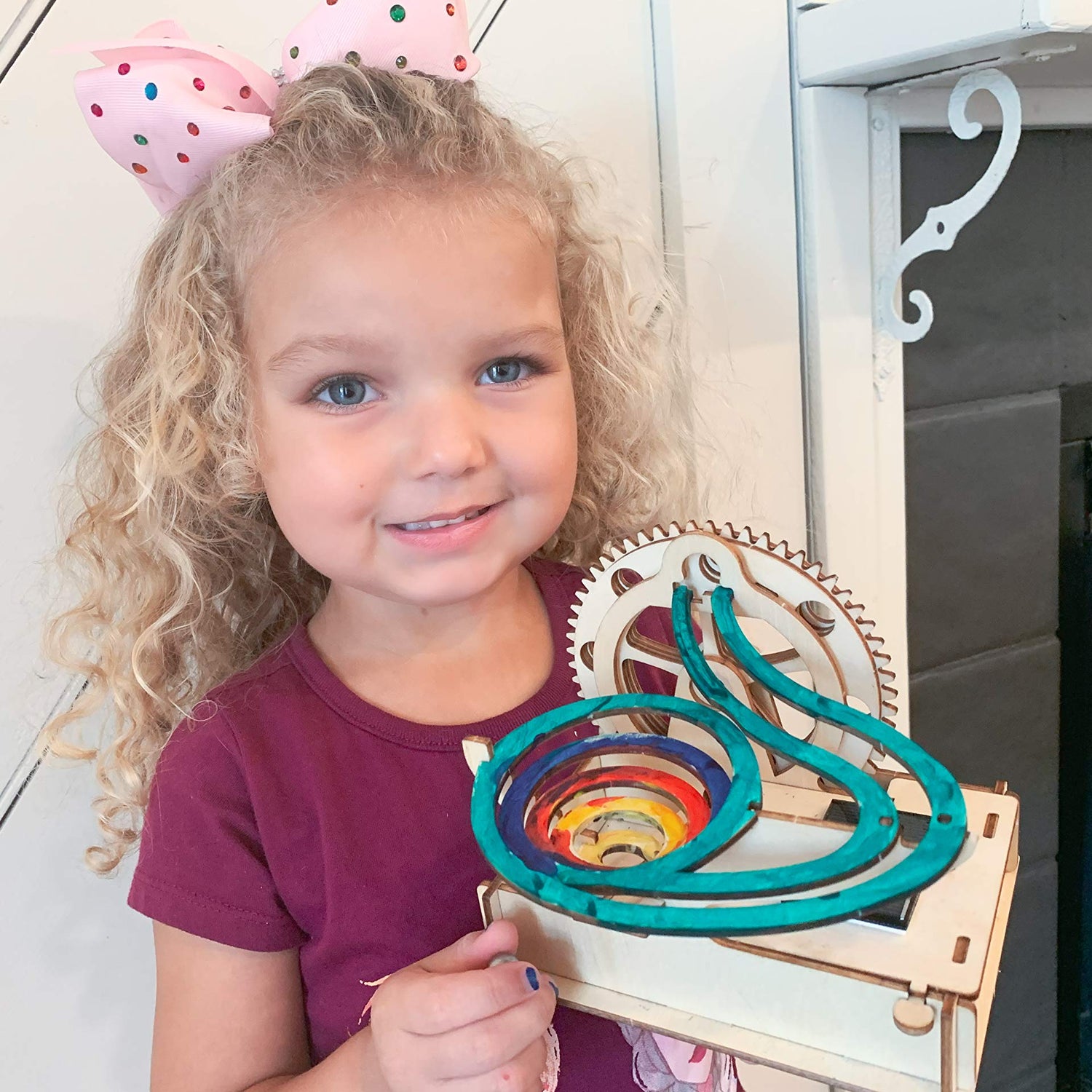 Solar Wooden Marble Run for Kids 8-12 - Wood 3D Puzzle - Building Blocks Toy & Construction Play Set - Marble Maze Track & Race Game- Educational Smartstoy