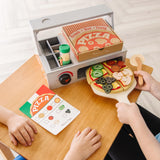 Melissa & Doug Top & Bake Wooden Pizza Counter Play Set (41 Pcs) - Pizza Toy Wooden Play Food Set, Pretend Pizza Sets For Kids Ages 3+ Melissa & Doug