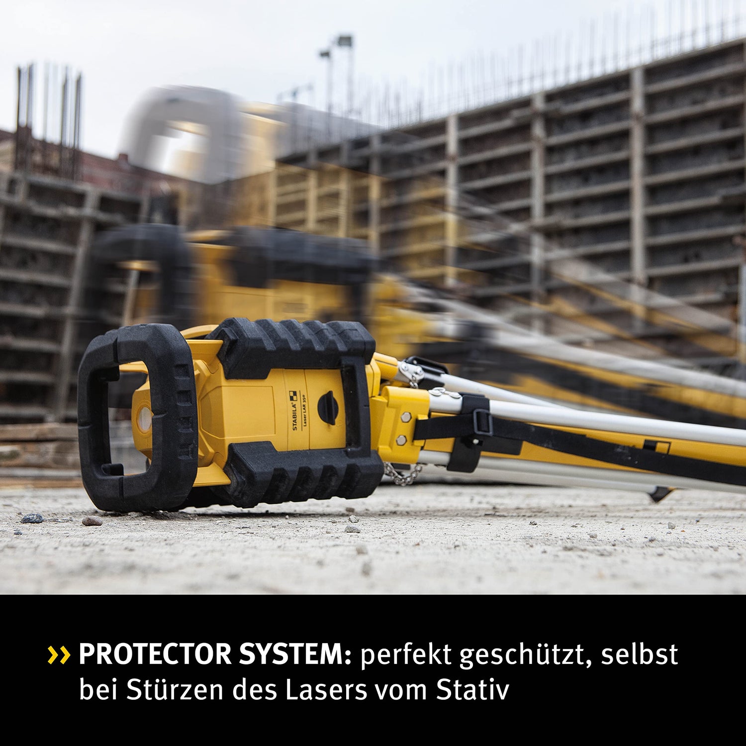Stabila LAR350 Fully Self-Leveling Rotary Laser 9-piece Kit Interior/Exterior Horizontal, Vertical Levelling, Dual-Slope, Section Mode, LED Assist, Stabila