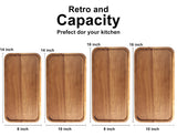 Medium Acacia Wood Serving Trays Long Charcuterie Boards Wood Snack Platter Rectangular Cookie Appetizer Plates Serving Cheese Board Rectangle Ayiaren