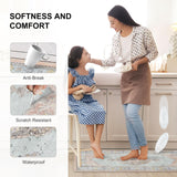 Collive Boho Kitchen Mat 2PCS Cushioned Kitchen Mats for Floor, Anti-Fatigue Mat Waterproof Kitchen Rug Set of 2 Non-Skid Comfort Standing Mat for Collive