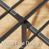 Rustic Brown Fluest Queen Bed Frame with Headboard, Footboard, and Under-Bed Storage Fluest