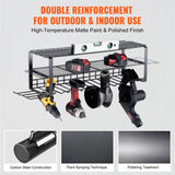 VEVOR Power Tool Organizer, 7 Slot, 3 Layers, Cordless Drill Holder Wall Mount, Battery Charging Station Storage Rack, Multi-Function Garage VEVOR