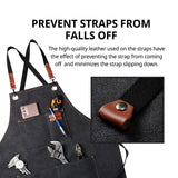 carrotez Durable Goods - Heavy Duty Canvas Work Apron [2nd Generation], Barber apron, Cotton Canvas Cross Back Adjustable Apron with Pockets, carrotez