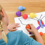 READY 2 LEARN Doodle Dabbers Dot Markers - Set of 6 Washable Colors - Non Toxic - Specially Designed Toddler Grip with Storage Tray Provided READY 2 LEARN