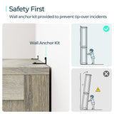 LINSY HOME 5-Tier Adjustable Bookshelf in Light Brown - Chic Floor Standing Storage for Home and Office LINSY HOME