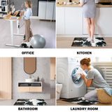 Tyrot Cowhide Kitchen Mat Cushioned Anti Fatigue - 1/2 Inch Thick Western Cow Kitchen Mats for Floor, Non Slip PVC Waterproof Standing Desk Ergonomic Tyrot