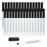 Shuttle Art Permanent Marker, 30 Pack Ultra Fine Point Black Permanent Marker set, Works on Plastic,Wood,Stone,Metal and Glass for Doodling, Marking Shuttle Art