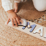 Personalized Wooden Name Puzzle With Pegs For Baby, Easter Gift for Kids, Unique Christmas Gift, 1st Birthday Present, Baby Shower, Nursery Decor, BUSY PUZZLE