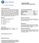 Machining and Grinding Fluid | Fusion Cool 2240 | General Purpose Coolant for Cutting and Grinding Machine Shop Operations | Semisynthetic (1 Gallon) Fusion Chemical